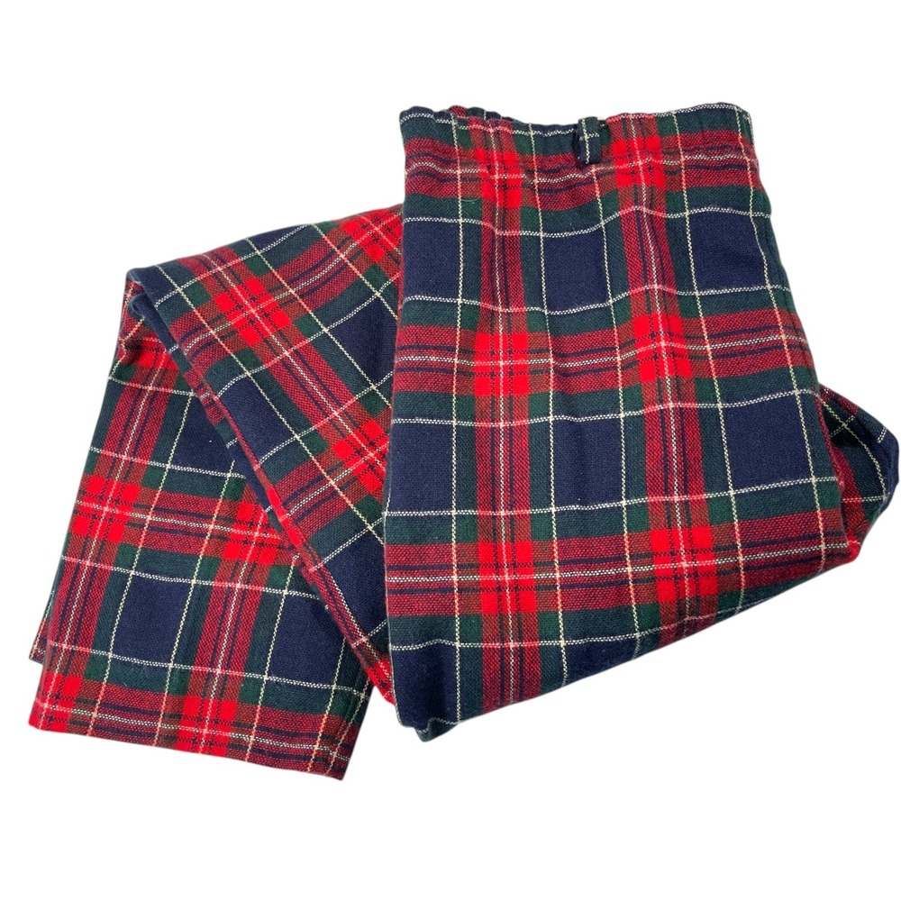 Appleseed's 10 Multicolor Plaid Trousers High Waist Straight Leg Dark Academia